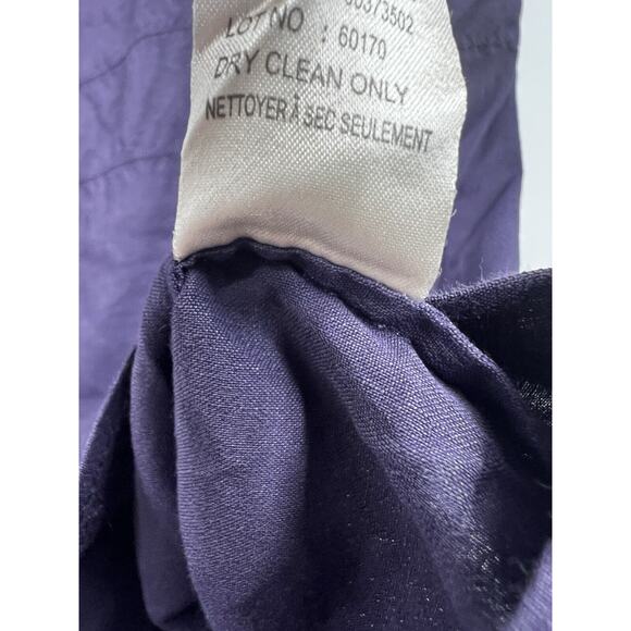 Theory Shirt Womens Tank Top Purple Peplum Angie Linen Lightweight Medium - Picture 4 of 7